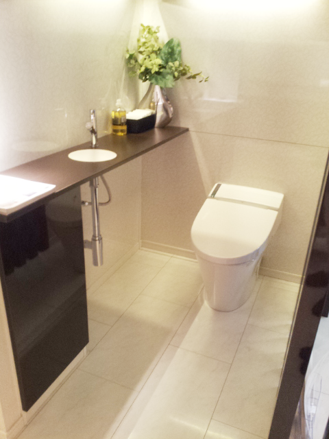 LIXIL サティス。アイカ人工大理石と手洗い。